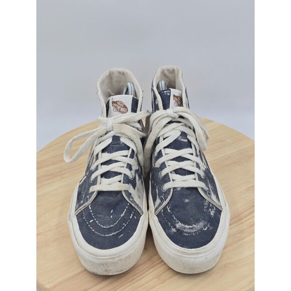 Vans Womens Eco Theory Sk8 Hi Tapered Top Cream Navy Shoes Sneakers Size 8 - Picture 3 of 8